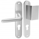 Poignées béquille et à tirage pour portes palières - aluminium - clé I BRICOZOR