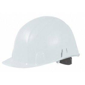 Casque de chantier BRENNUS blanc - avec serre-nuque à glissière AUBOUEIX