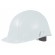 Casque de chantier BRENNUS blanc - avec serre-nuque à glissière