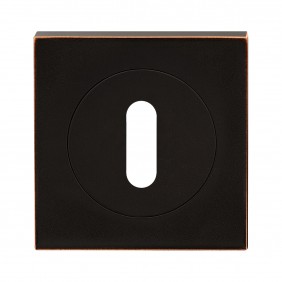 Rosace 3 pièces carrée en optique bronze antique - série EZ1340 - clé L KARCHER DESIGN