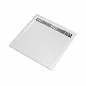 Receveur de douche extra plat blanc avec caniveau - 90 x 90 cm - Pure 2 AURLANE