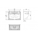 Cours anglaise à grille pour fenêtre 80x60 cm - usage piéton ACO