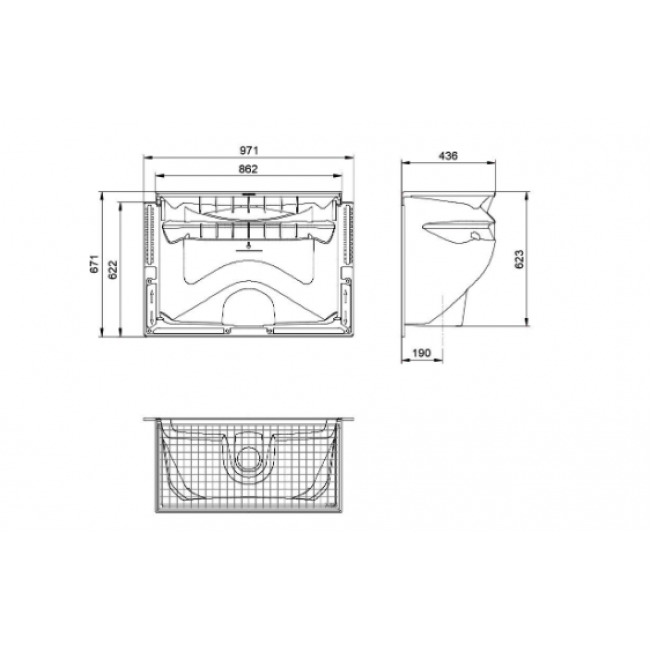 Cours anglaise à grille pour fenêtre 80x60 cm - usage piéton ACO