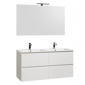 Meuble De Salle De Bains Double Vasque Britty 2 130 Ou 80cm Aurlane Bricozor