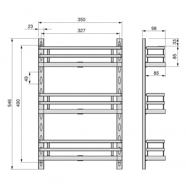 schema Porte-épices sur crémaillère - 3 paniers en acier gris anthracite.jpeg EMUCA
