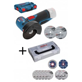 Meuleuse d'angle sans-fil GWS 12V-76 Solo + 9 disques 76mm BOSCH