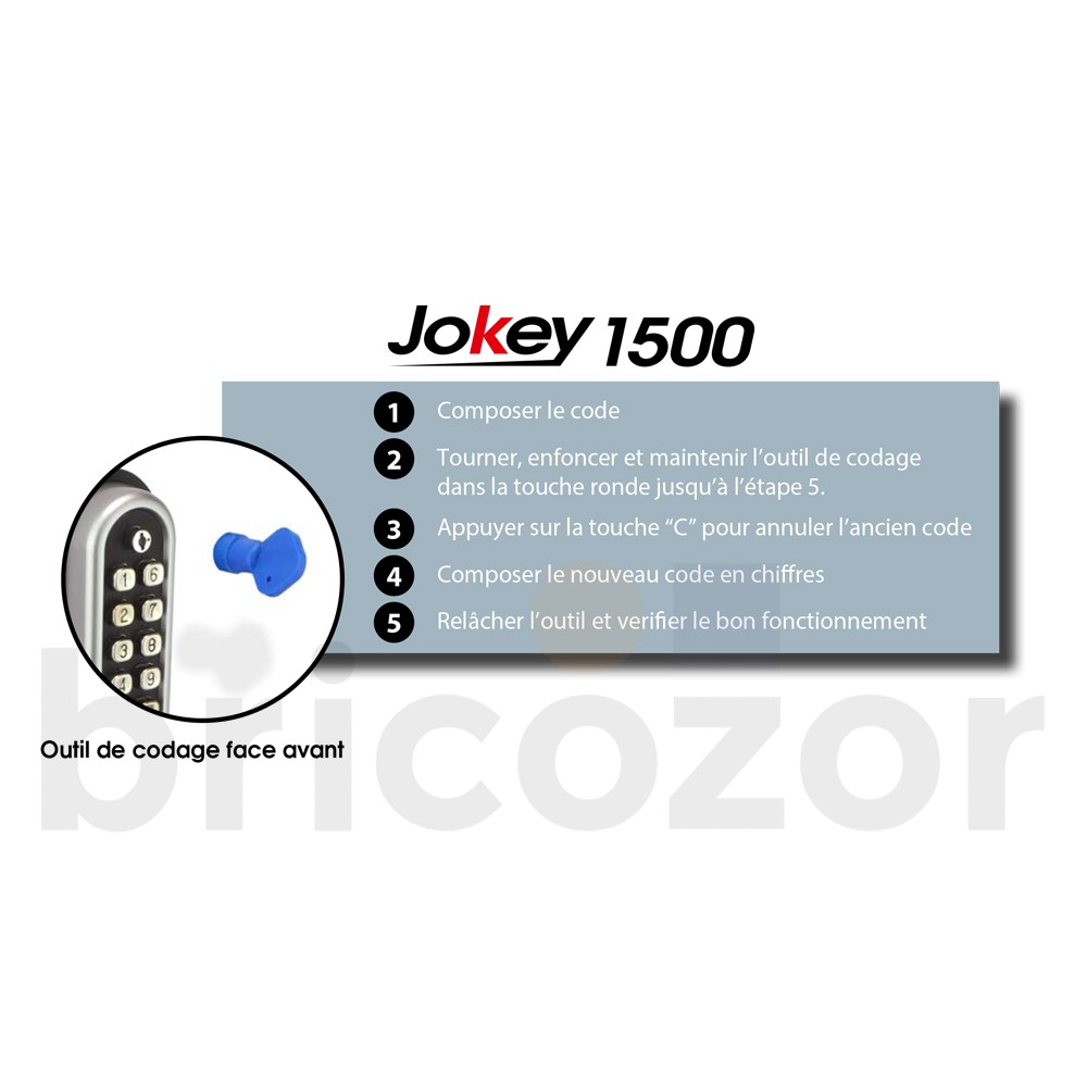 Serrure à code mécanique - contrôle des accès - Jokey 1500 LOKOD