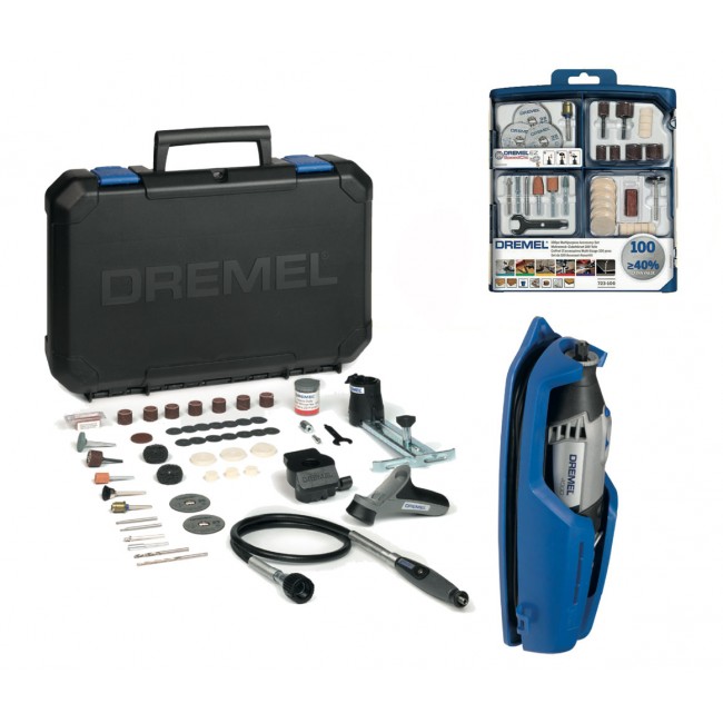 Dremel 4000 multi-fonction 175W 65 accessoires+coffret 100 accessoires DREMEL