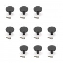 Lot de 10 boutons pour meubles Cancún - D 28,5 mm - zamak peint en noir EMUCA