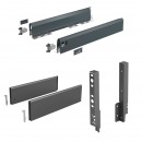 Kit tiroir plein TopSide ArciTech - cotés H94 mm - pour dos H218 mm HETTICH