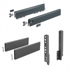 Kit tiroir plein TopSide ArciTech - cotés H94 mm - pour dos H218 mm HETTICH