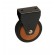 Roulette de meuble fixe - chape acier noir - galet bois