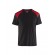 T-shirt de travail bicolore 100% coton 3379 - noir et rouge