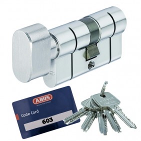 Cylindre à bouton - PE - D6PS - s'entrouvrant - sur numéro 603 ABUS
