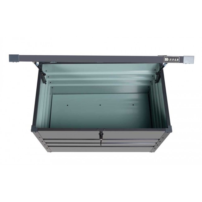 Coffre de rangement métallique - 1000 x 610 x 620 mm - anthracite - Bricozor 3.jpeg ZIPPER