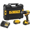 Perceuse visseuse percussion compacte XR18V Brushless 2x5Ah- DCD799P2T-QW DEWALT