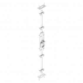 Crémone en applique extra-plate à boucle - Slim SX blanc 9016 - reconditionné TIRARD