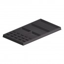 Plateau à bijoux floqué pour dressing CHIC - anthracite MENAGE CONFORT
