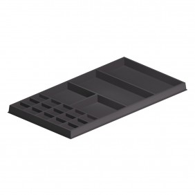 Plateau à bijoux floqué pour dressing CHIC - anthracite MENAGE CONFORT