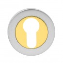 Rosace de sécurité ronde ESR 332 - clé I - doré et inox satiné KARCHER DESIGN