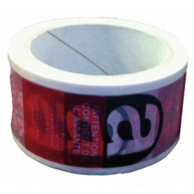 Adhésif imprimé amiante - largeur 50 mm - rouleau de 50 m BRICOZOR