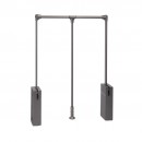 Penderie escamotable Sway finition titane - charge 10 kg EMUCA