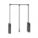 Penderie escamotable Sway finition titane - charge 10 kg