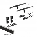 Kit pour structure modulaire Zero 4 étagères en bois + tringle - noir EMUCA