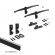 Kit pour structure modulaire Zero 4 étagères en bois + tringle - noir