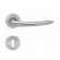 Poignées de porte sur rosaces rondes série ER19 Jersey - inox satiné