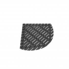 Caillebotis 1/4 de rond en composite gris effet bois pour cabine de douche Urban 2 AURLANE