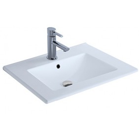 Plan vasque en céramique fine blanche -  Studio Kit Comfort CYGNUS BATH