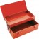 Boîte à outils métallique avec 2 cases - 160x405x200 mm - rouge