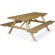 Table pique nique en bois avec bancs - longueur 200 cm - Team
