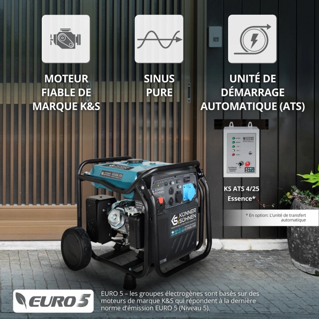 Groupe électrogène:onduleur - démarrage électrique - 8,5 kW - 230V - KS 8100iE ATSR - Bricozor 4.jpeg KONNER & SOHNEN