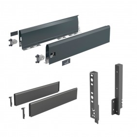 Kit tiroir plein TopSide ArciTech - côtés H126 mm - pour dos H218 mm HETTICH