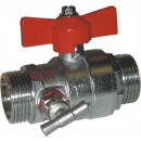 Vanne à boisseau sphérique - papillon et purge - passage intégral - MM EZFITT