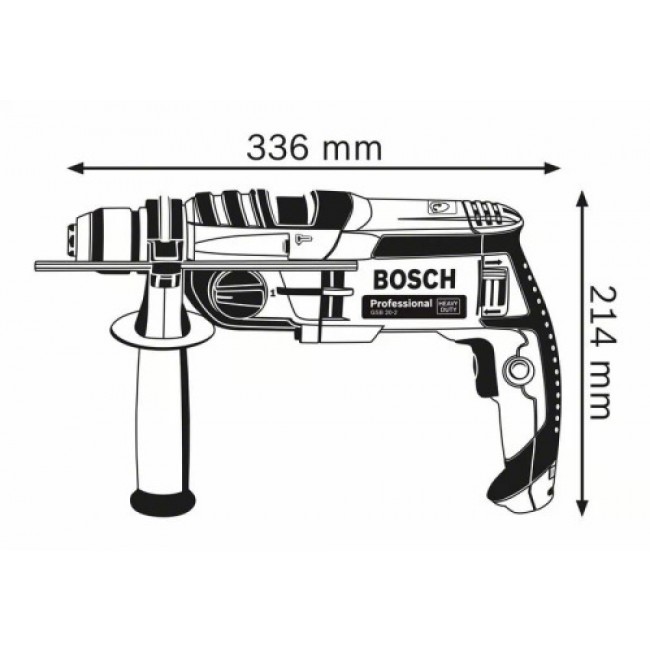 Perceuse Percussion 850 W - GSB 20-2 Professional BOSCH | Bricozor