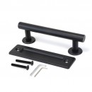 Poignée de porte coulissante bois Pasadena entraxe 180 mm - acier noir EMUCA