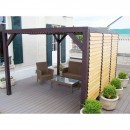 Pergola à vantelles mobiles - 3,48 x 3,12 m - hauteur 2,17 m - Veneto HABRITA