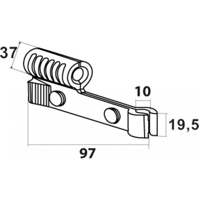 Verrou-clic sécurité pour crochet de volet à crémaillère - noir 2 TORBEL