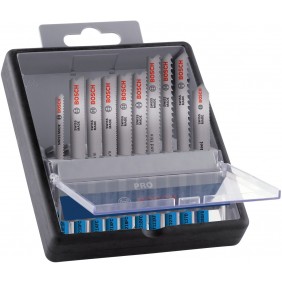 Coffret de 10 lames scie sauteuse PRO métal, inox, alu - longueur 92mm BOSCH