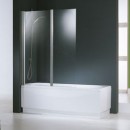 Pare-baignoire Aurora 2V 2 panneaux pivotants réversible NOVELLINI