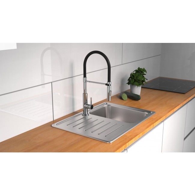 Mitigeur monocommade cuisine - avec ressort en spirale - chromé - Stilo 2.jpg SCHÜTTE