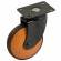 Roulette de meuble pivotante noir - galet bois - charge 70 kg