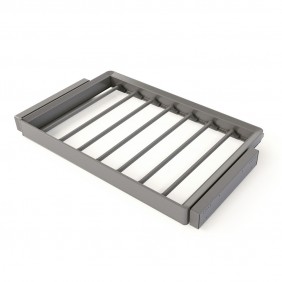 Kit de porte-pantalons à 7 tringles et cadre Quartz - finition titane EMUCA