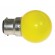 Ampoule LED B22 - 0,62W - IP44 - Jaune