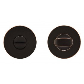 Paire de rosaces affleurantes rondes noires bronze antique - série EZ180 - condamnation KARCHER DESIGN