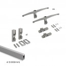 Kit pour structure modulaire Zero 4 étagères en bois + tringle - gris EMUCA