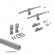 Kit pour structure modulaire Zero 4 étagères en bois + tringle - gris